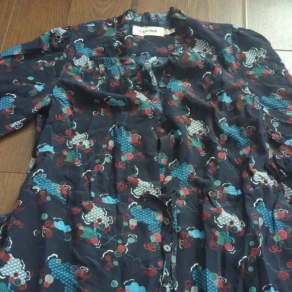 Cefinn Midi Length Silk Dress - Picture 6 of 15